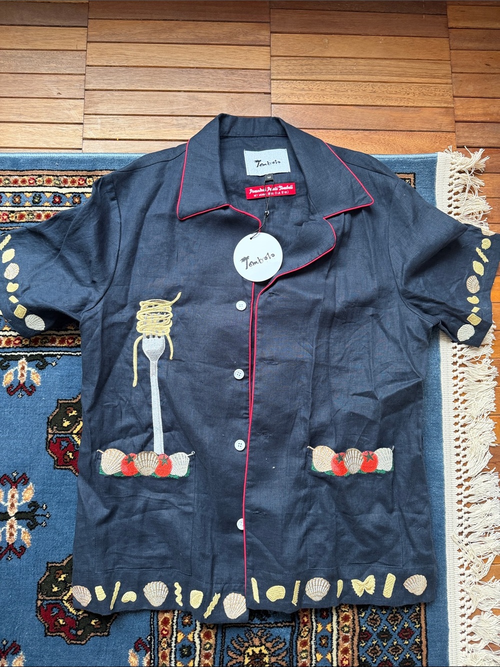 Tombolo Unisex Linen Cabana Shirt - New With Tags!